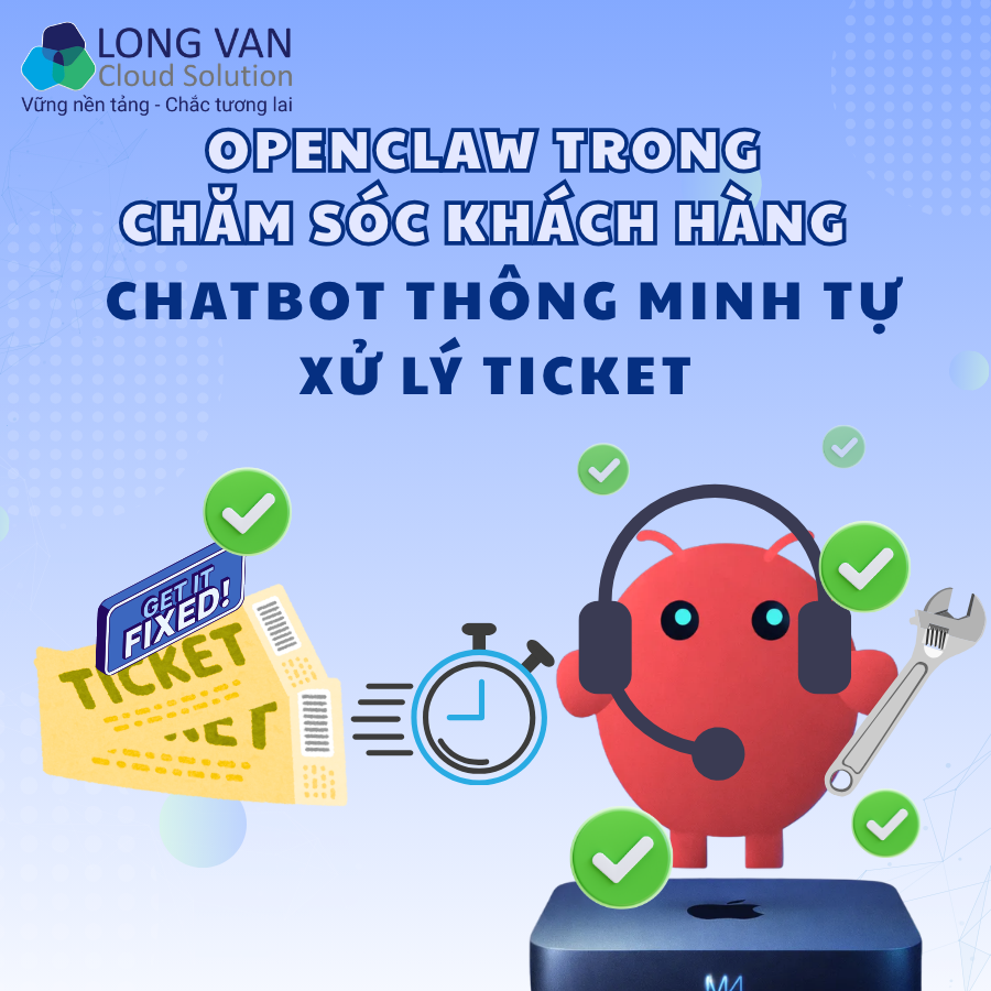 OpenClaw trong chăm sóc khách hàng: Chatbot thông minh tự xử lý ticket