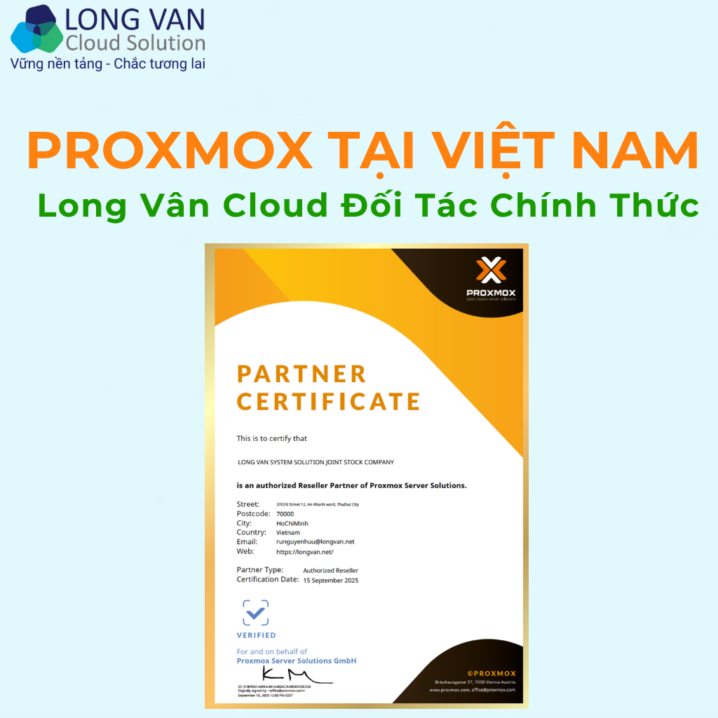 Proxmox Tại Việt Nam – Long Vân Cloud Đối Tác Chính Thức
