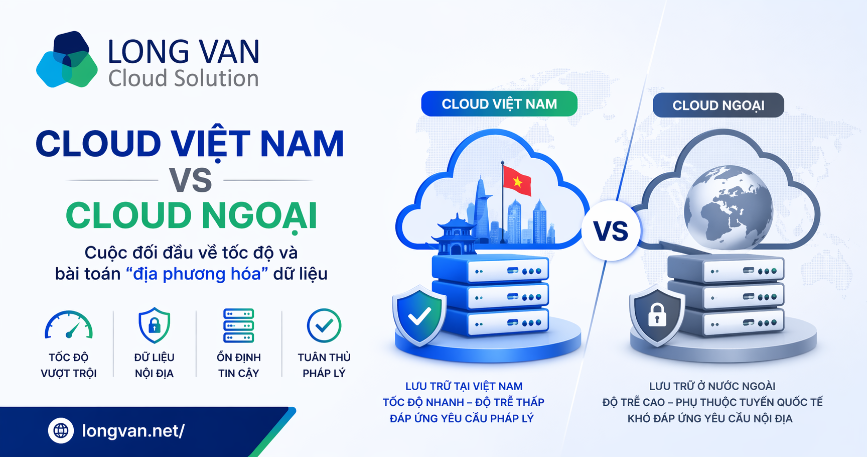 Cloud Việt Nam vs Cloud Ngoại: Cuộc đối đầu về tốc độ và bài toán “địa phương hóa” dữ liệu