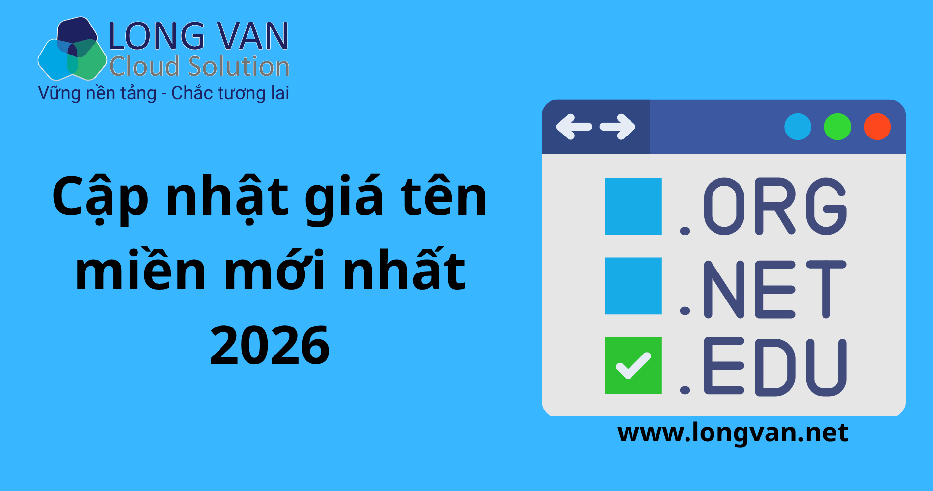 Bảng Giá Tên Miền Mới Nhất 2026 - Cập Nhật Giá Tên Miền Phổ Biến
