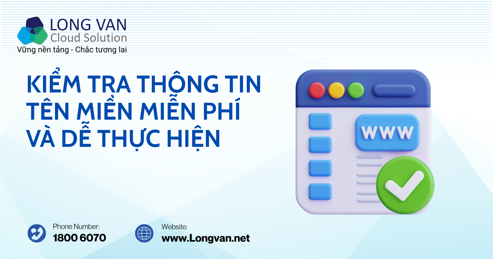 Kiểm tra thông tin tên miền miễn phí và dễ thực hiện