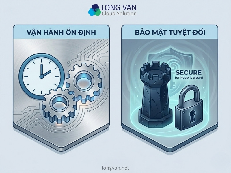 Vận hành ổn định và độ bảo mật là 2 yếu tố luôn được quan tâm