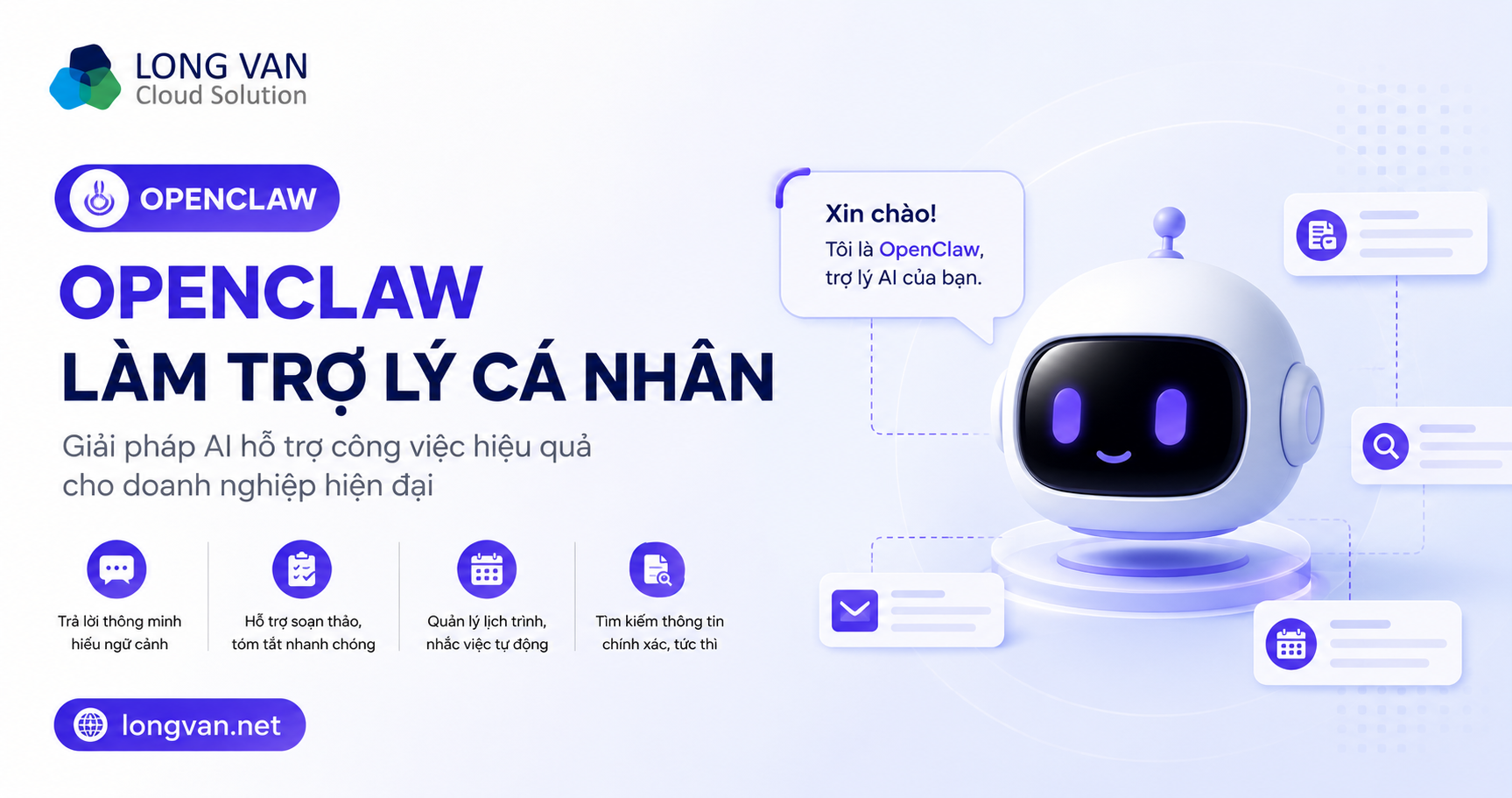 OpenClaw làm trợ lý cá nhân – Giải pháp AI hỗ trợ công việc hiệu quả cho doanh nghiệp hiện đại