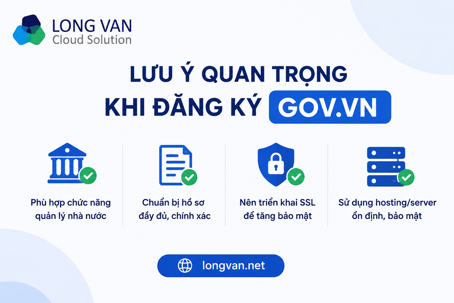 Một số lưu ý quan trọng khi đăng ký GOV.VN