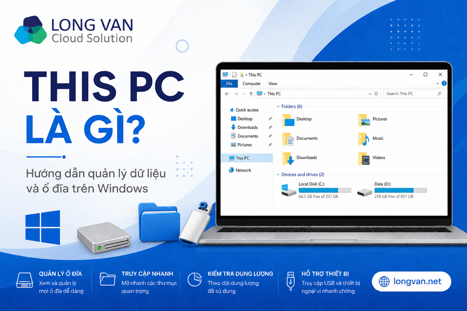 This PC là gì? Cách sử dụng và những tính năng hữu ích trên Windows