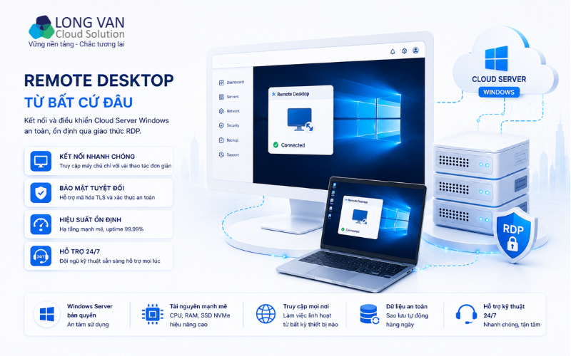 dịch vụ remote desktop Long Vân