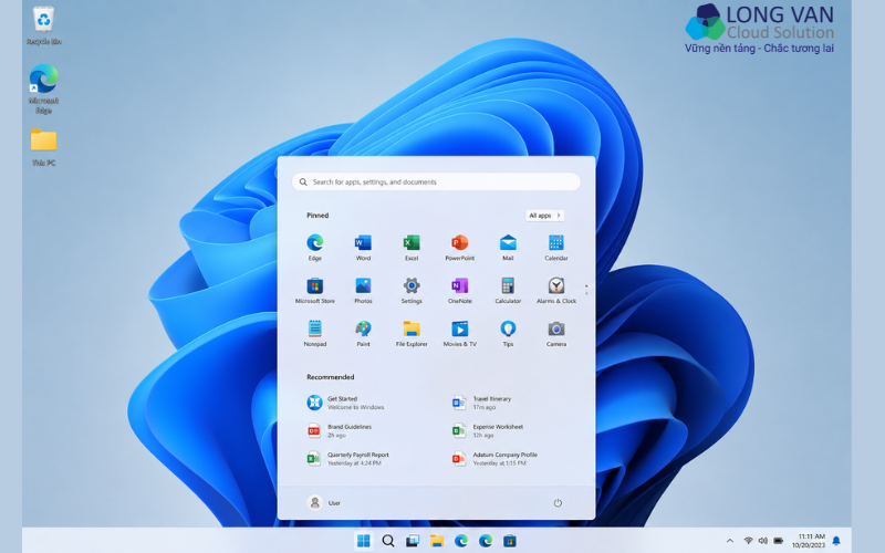 os windows giao diện desktop