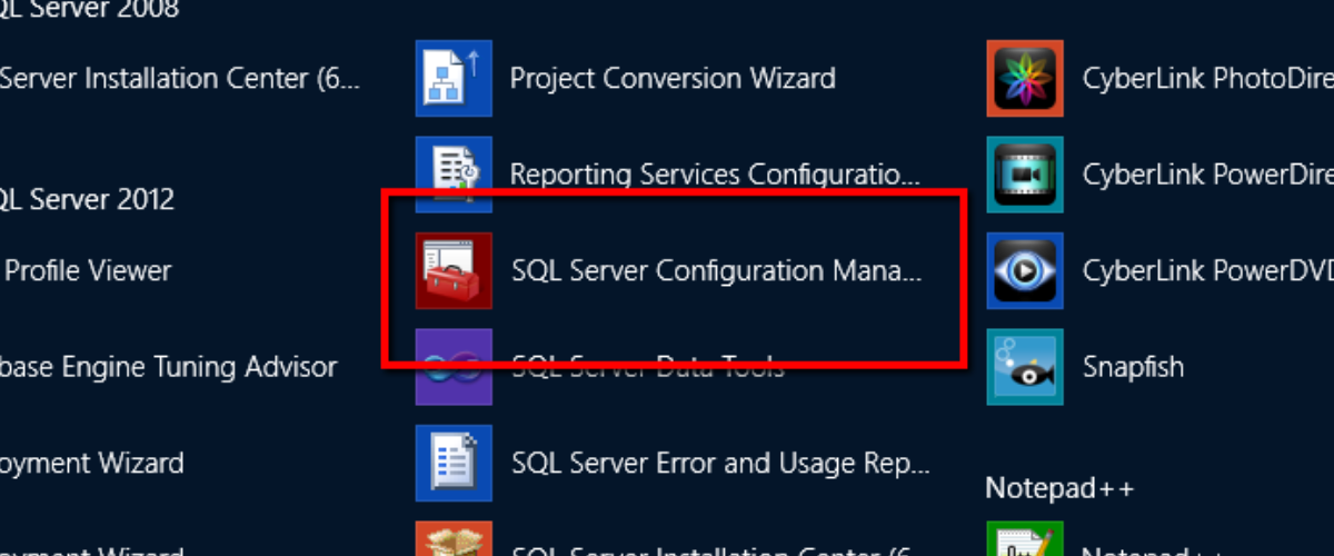 SQL Server Configuration Manager
