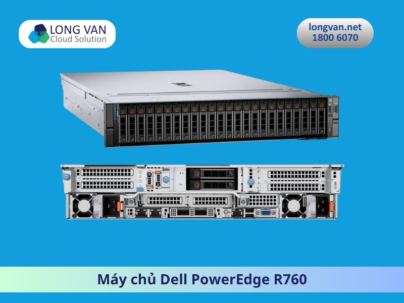 Máy chủ Dell PowerEdge R760 cung cấp 8 khe PCIe Gen 5 tối ưu băng thông