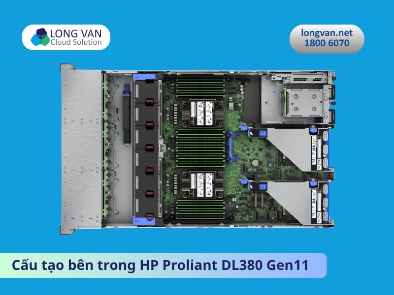 HP DL380 Gen11 sở hữu hiệu năng mạnh mẽ, đáp ứng nhiều nhu cầu triển khai hạ tầng CNTT