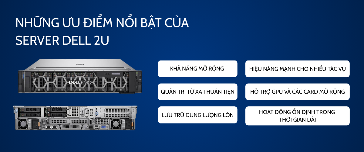 Những ưu điểm nổi bật của server Dell 2U