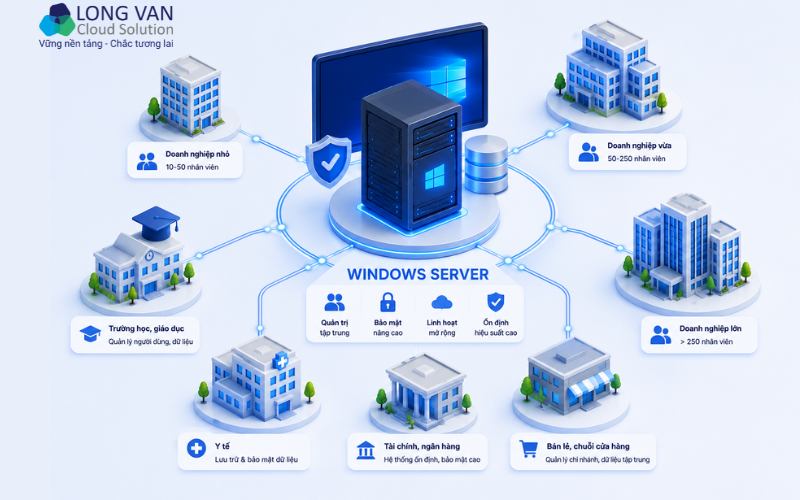 Mô hình doanh nghiệp phù hợp sử dụng Windows Server