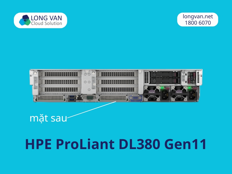 HPE DL380 Gen11 chứa nhiều khe PCIe mở rộng, sẵn sàng cho hạ tầng doanh nghiệp hiệu năng cao