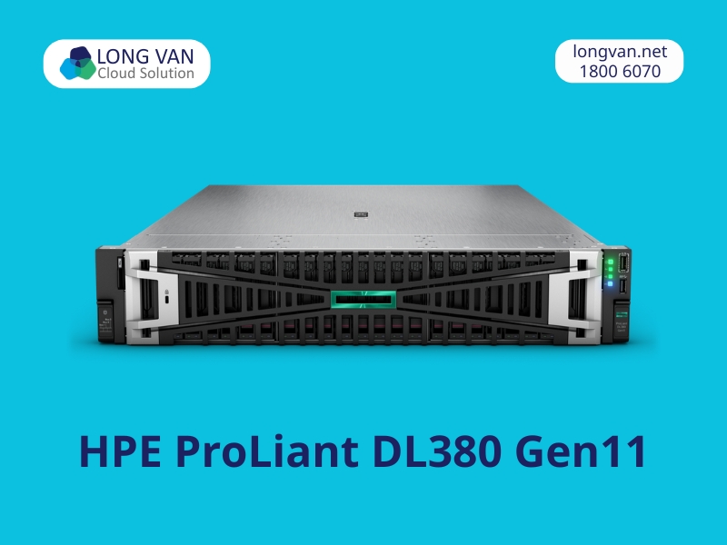 HPE DL380 Gen11 sử dụng phần cứng thế hệ mới và lưu trữ NVMe tốc độ cao