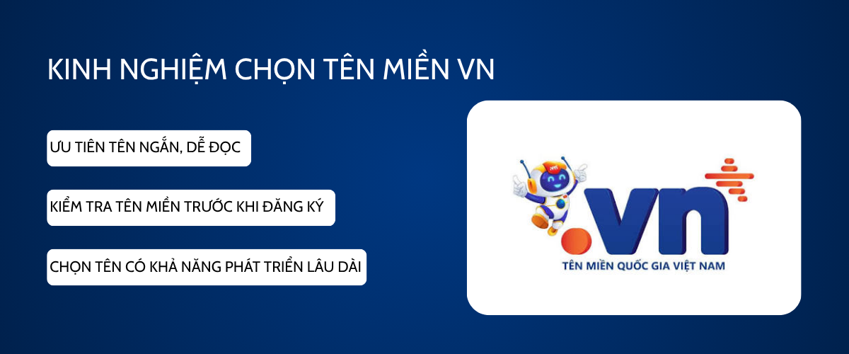Kinh nghiệm chọn tên miền VN 