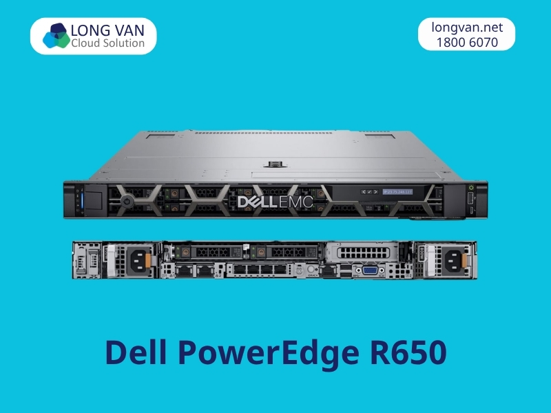 Máy chủ Dell R650 được thiết kế cho các hệ thống cần hiệu năng xử lý cao và khả năng truyền dữ liệu nhanh