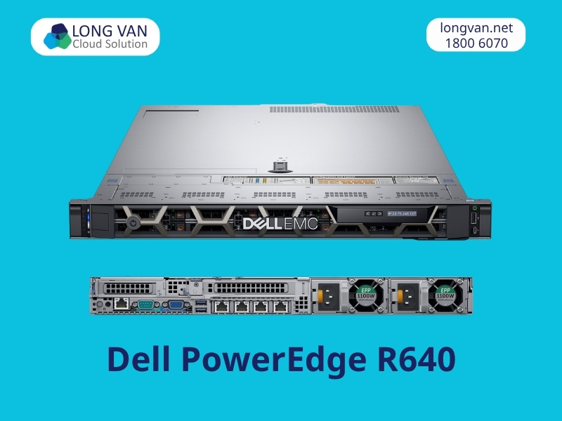 Máy chủ Dell R640 đáp ứng tốt nhu cầu ảo hóa và cơ sở dữ liệu quy mô vừa