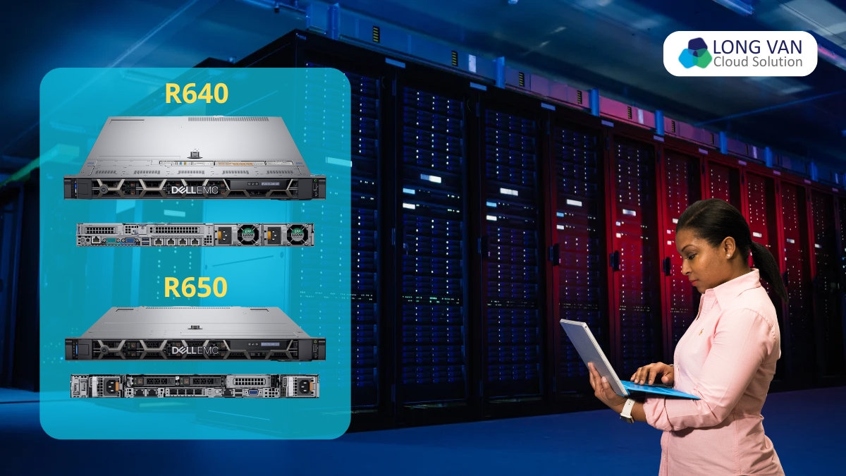 Dell R650 và R640 đều hỗ trợ nhiều tùy chọn lưu trữ, gồm ổ 2.5 inch, 3.5 inch và NVMe tùy cấu hình