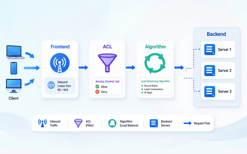 Sơ đồ mối quan hệ giữa Frontend, Backend, ACL, và Thuật toán