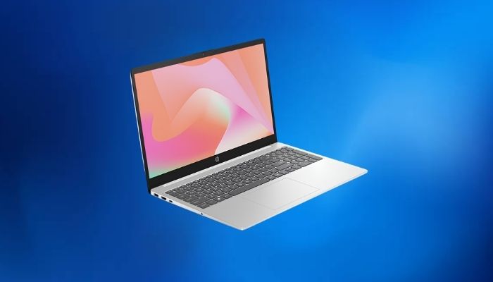 Laptop HP 15-FD1045TU nổi bật với tông bạc thanh lịch, đơn giản