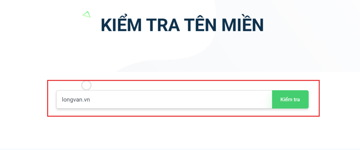 Nhập tên miền cần kiểm tra