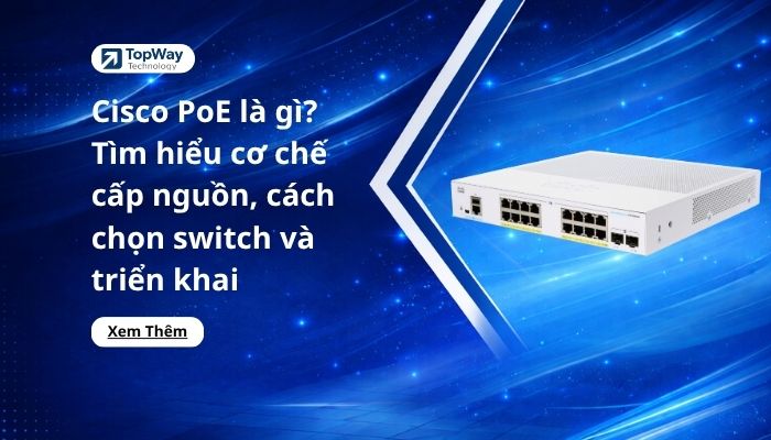 Cisco PoE là gì? Tìm hiểu cơ chế cấp nguồn, cách chọn switch và triển khai