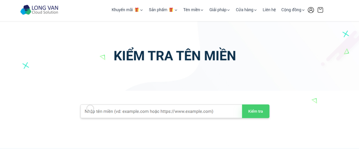 Kiểm tra tên miền tại Long Vân 