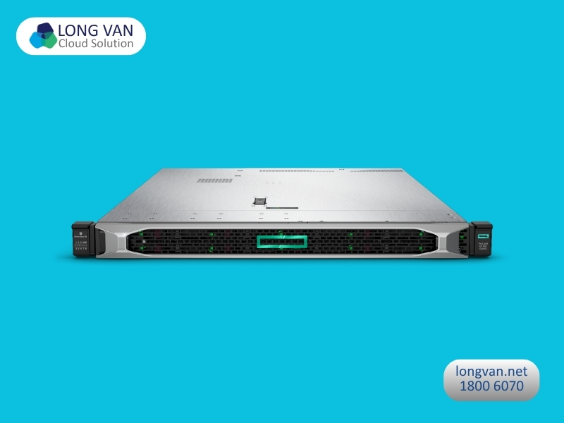 Máy chủ HPE ProLiant DL360 dạng rack đặt trong tủ server