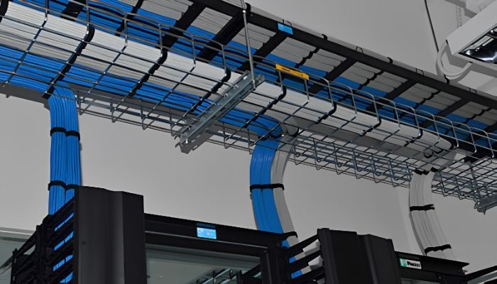 Hệ thống cáp cần được lắp trên máng cáp hoặc dưới sàn nâng