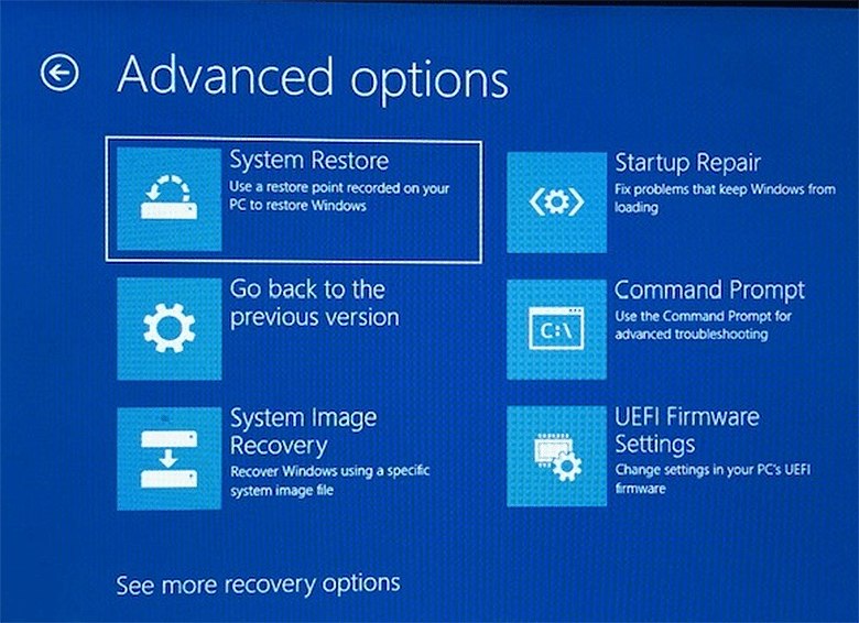 Tính năng System Restore 
