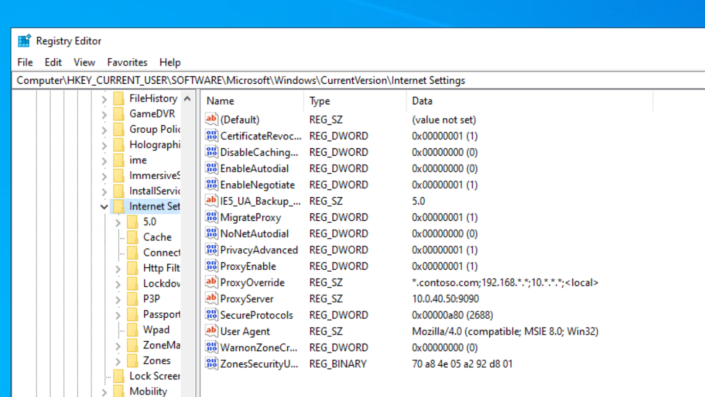 Sử dụng Windows registry
