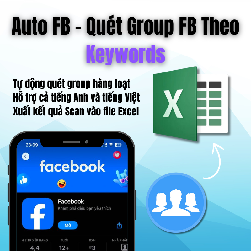 Auto FB -  Quét Group FB Theo Keywords